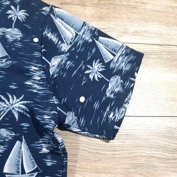 Island Shores XL Mens Short Sleeve Shirt Relaxed Hawaiian Vacation Casual - Picture 4 of 8